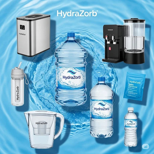 HydraZorb water filtration systems and structured-water bottles at Water & Light for Health in Sandy, UT.