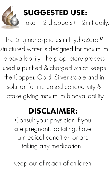 HydraZorb Total-3 Copper Gold Silver Shield (image 2 of 4), Water & Light for Health, Sandy UT