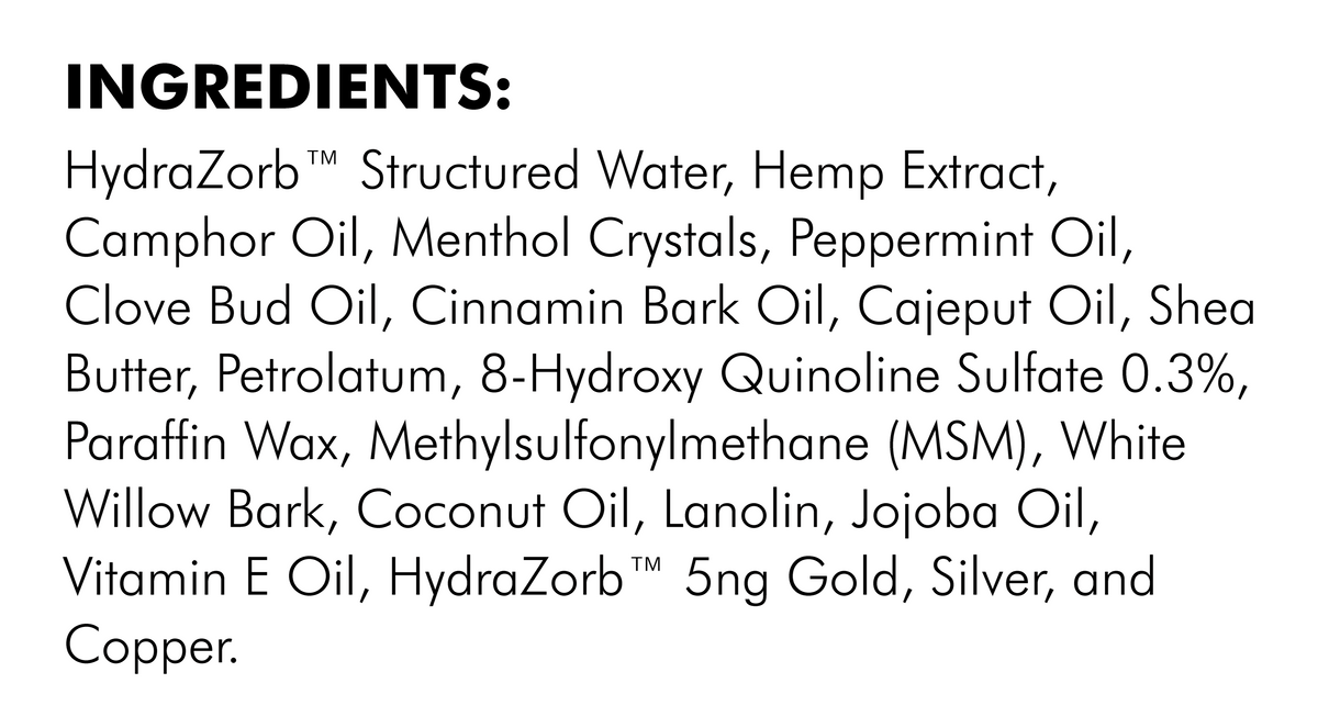 HydraZorb Pain Salve (image 3 of 5), Water & Light for Health, Sandy UT