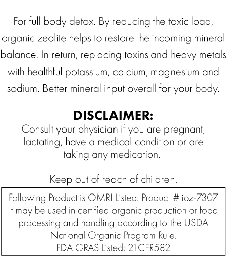 HydraZorb Nano-Structured Zeolite Powder (30 Servings) (image 4 of 5), Water & Light for Health, Sandy UT